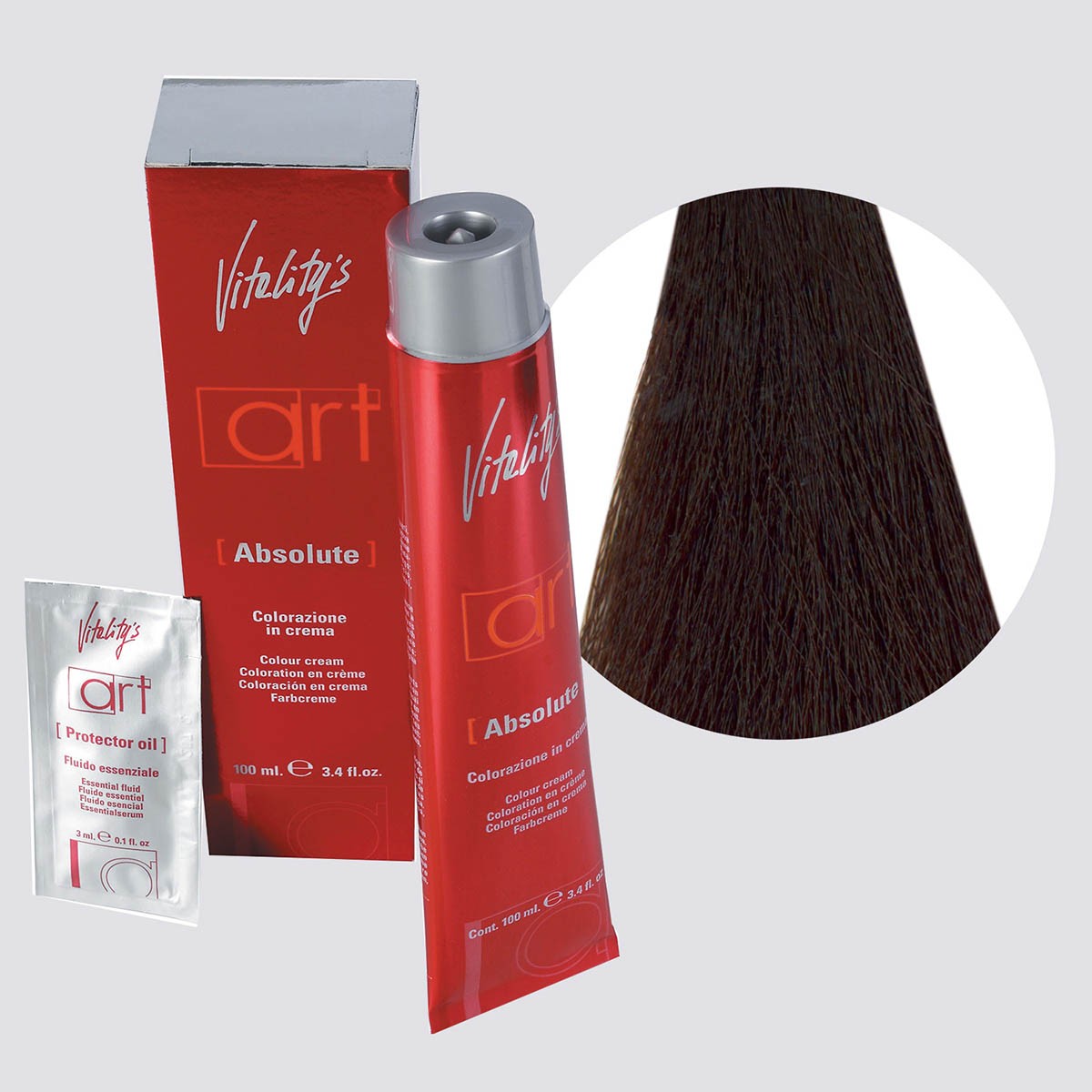 Acquista adesso Tinta capelli Vitality's Art Absolute castano dorato da 100 ml - 4/3 VITALITY'S 