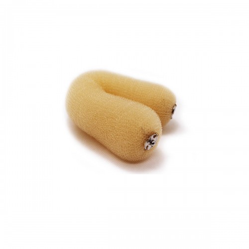 Crespo beige Xanitalia con bottone per acconciature da 20 cm