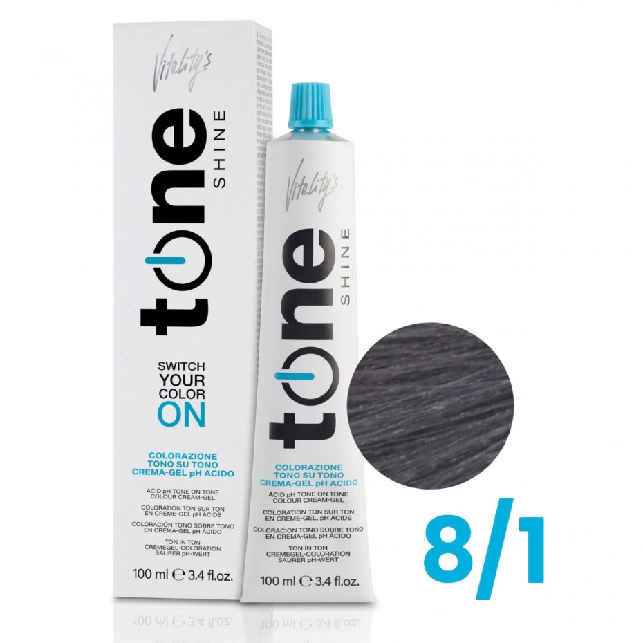 Acquista adesso Tinta capelli Vitality's Tone Shine biondo chiaro cenere da 100 ml - 8/1 VITALITY'S 