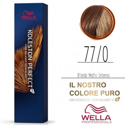 Vendita di Tinta capelli Wella Koleston Perfect Me+ biondo medio intenso da 60 ml - 77/0 WELLA 