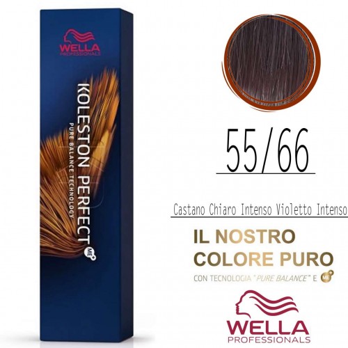 Vendita di Tinta capelli Wella Koleston Perfect Me+ castano chiaro intenso violetto intenso da 60 ml - 55/66 WELLA 