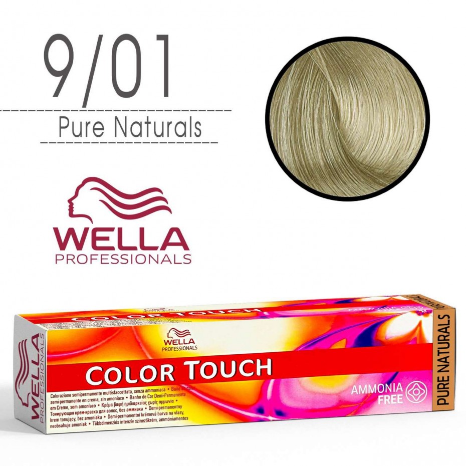Acquista adesso Tinta capelli Wella Color Touch biondo chiarissimo naturale cenere da 60 ml - 9/01 WELLA 