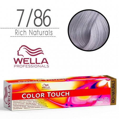 Tinta capelli Wella Color Touch biondo medio perla violetto da 60...