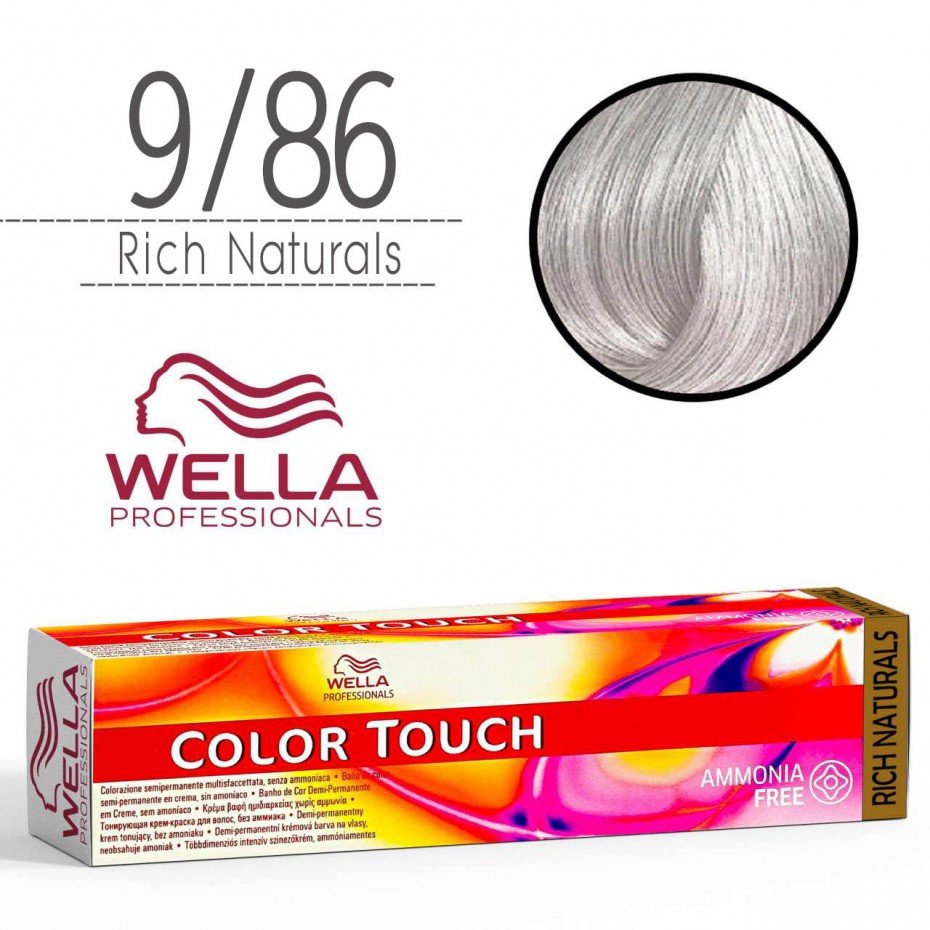 Acquista adesso Tinta capelli Wella Color Touch biondo chiarissimo perla violetto da 60 ml - 9/86 WELLA 