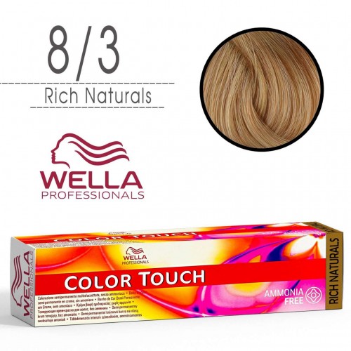 Tinta capelli Wella Color Touch biondo chiaro dorato da 60 ml - 8/3