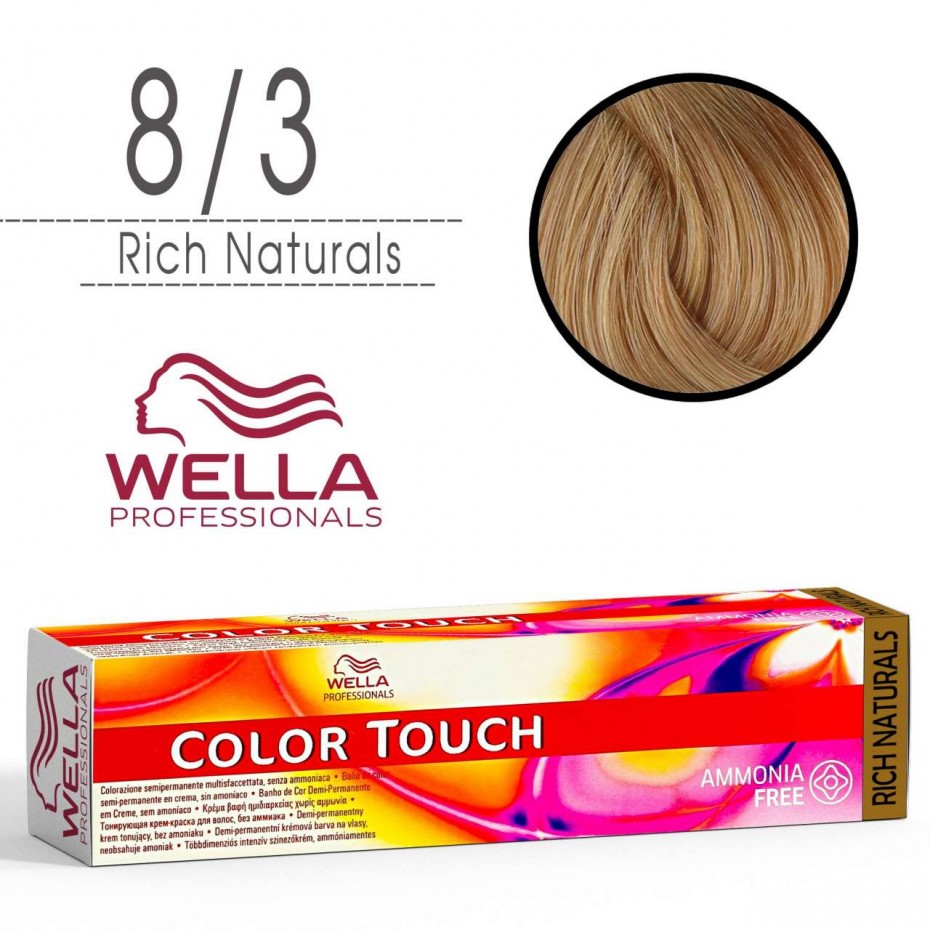 Acquista adesso Tinta capelli Wella Color Touch biondo chiaro dorato da 60 ml - 8/3 WELLA 