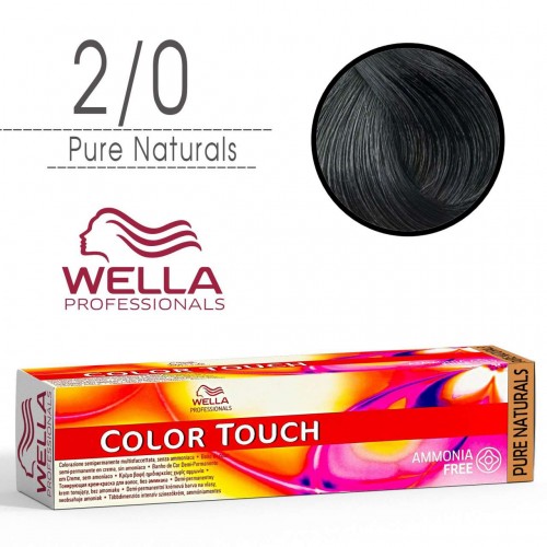 Tinta capelli Wella Color Touch nero puro da 60 ml - 2/0