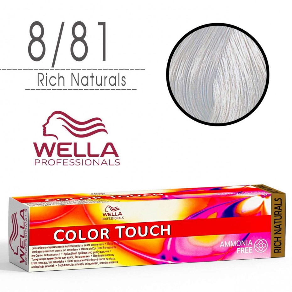 Acquista adesso Tinta capelli Wella Color Touch biondo chiaro perla cenere da 60 ml - 8/81 WELLA 