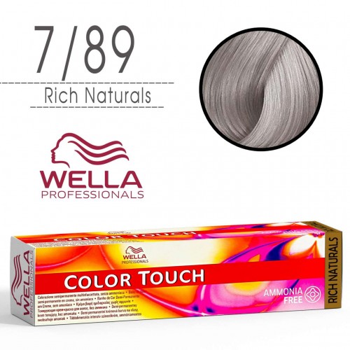 Tinta capelli Wella Color Touch biondo medio perla cenere da 60 ml...