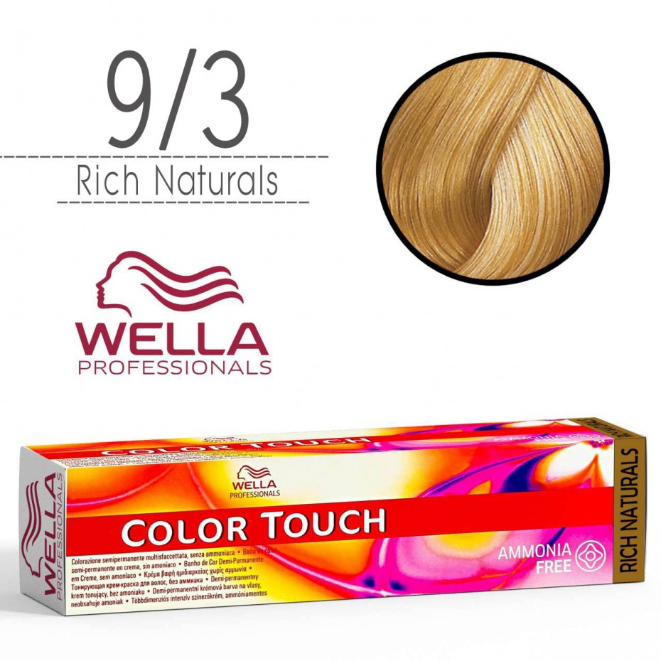 Acquista adesso Tinta capelli Wella Color Touch biondo chiarissimo dorato da 60 ml - 9/3 WELLA 