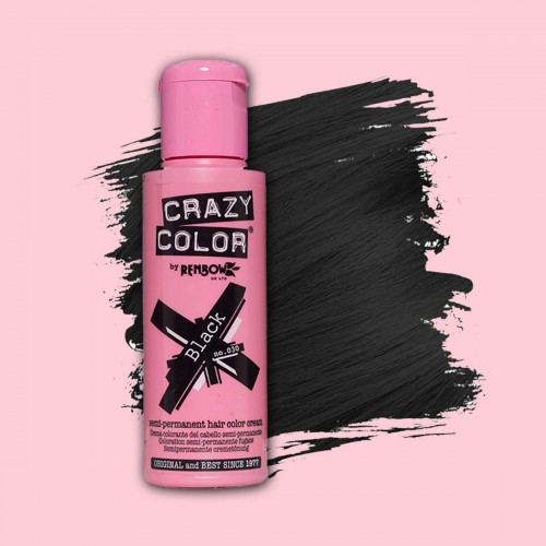 Colorazione diretta Crazy Color semipermanente black da 100 ml