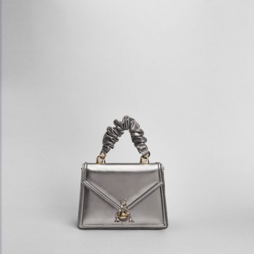 Borsa L'Atelier Du Sac minibag Annie argento con chiusura magnete -...