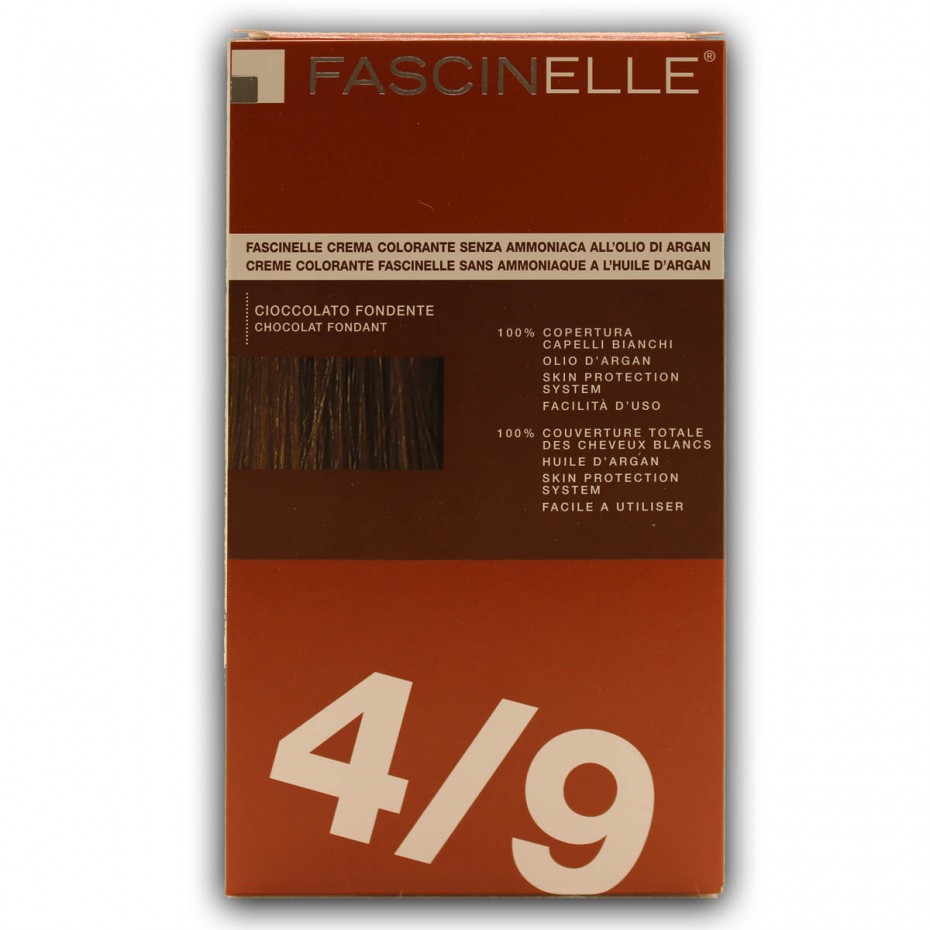 Acquista adesso Crema colorante capelli Fascinelle cioccolato fondente senza ammoniaca - 4/9 FASCINELLE 