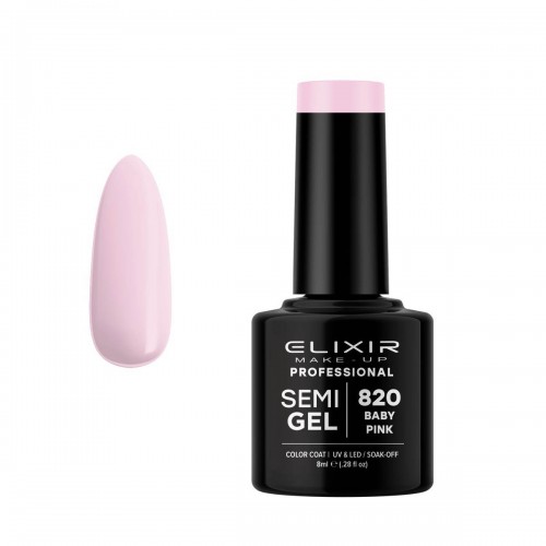 Vendita di Smalto unghie Elixir Semigel semipermanente da 8 ml - 820 Baby Pink ELIXIR 