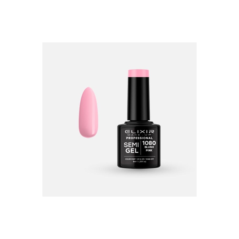 Acquista adesso Smalto unghie Elixir Semigel semipermanente da 8 ml - 1080 Blush Pink ELIXIR 