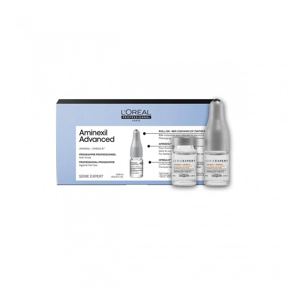 Acquista adesso Fiale L'Oreal Aminexil Advanced anti caduta per capelli sani e forti da 10x6 ml L'OREAL 
